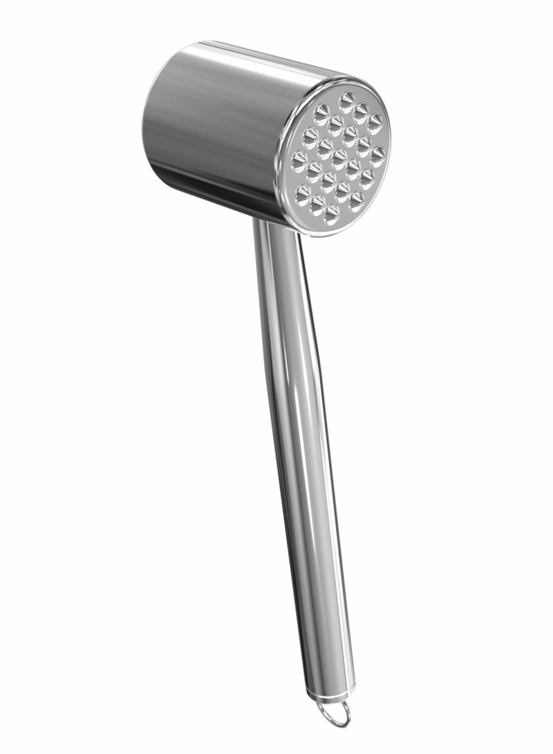 Excefore مطرقة لحم لتليين اللحم برأس مزدوج من الفولاذ المقاوم للصدأ، سهلة الاستخدام - Image 1