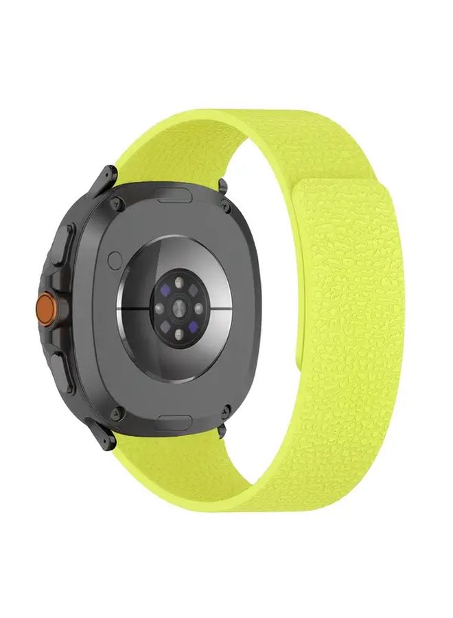 Black and Orange Lychee Pattern Magnetic Strap for Galaxy Watch 8 and 8 Classic - Image 4
