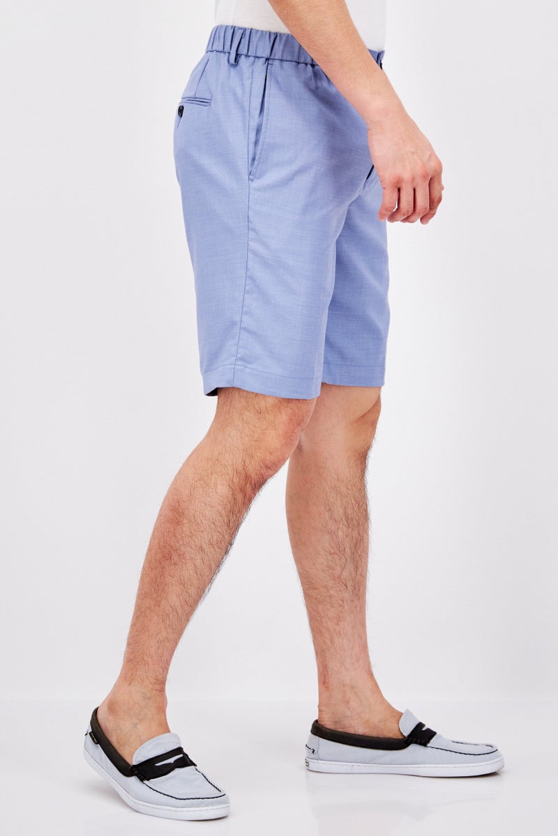 Sorbino Men Solid Chino Shorts, Steel Blue - Image 2