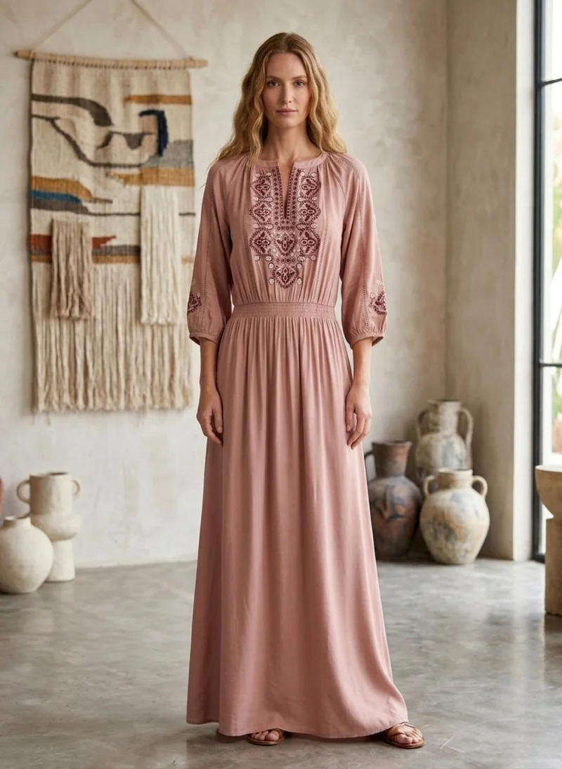 Alaya Women Embroidered  Rayon Full Length Dress -AL3727