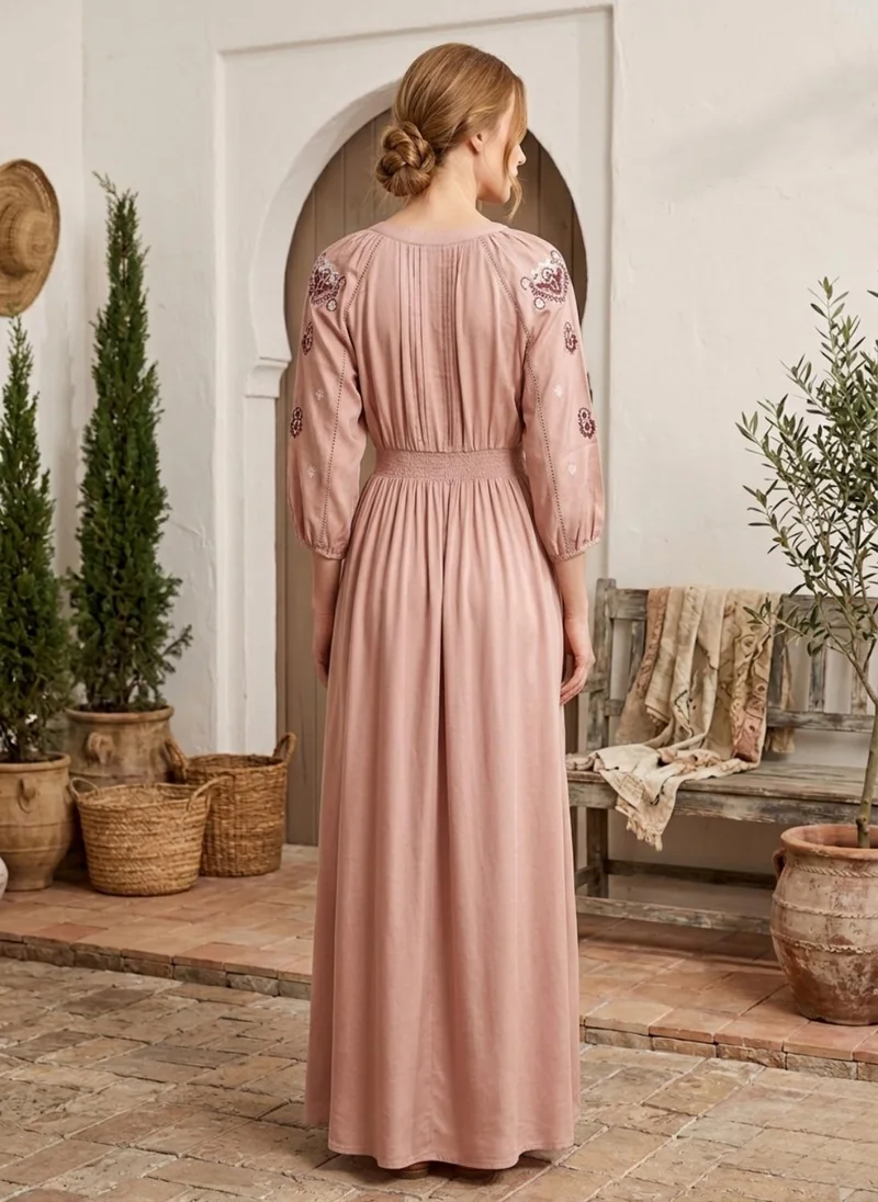 Alaya Women Embroidered  Rayon Full Length Dress -AL3727