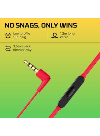 HyperX Cloud Gaming Earbuds II, In-Ear Gaming Headphones, Noise-Isolating Design, High-Quality Sound, built-in Mic, Comfort Fit, Compatible with PC, Console & Mobile, Red | 705L8AA - view 3