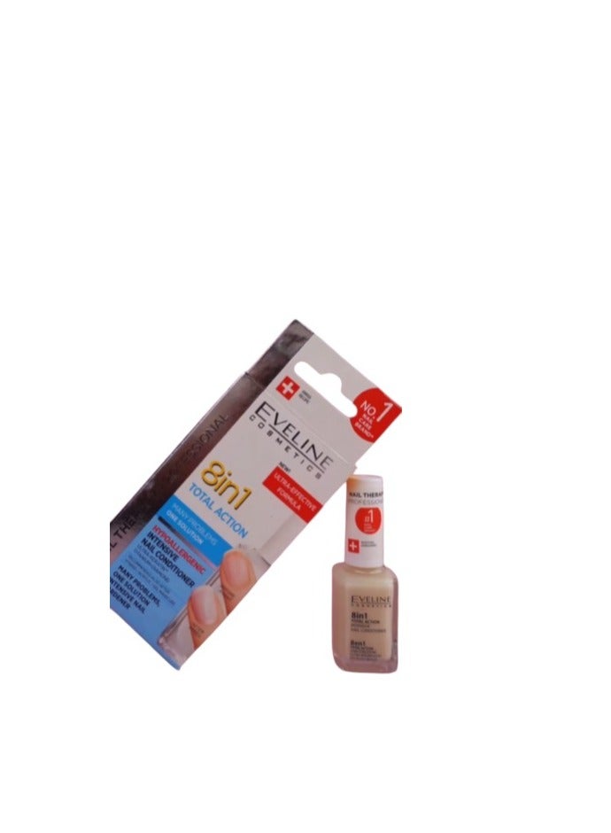 EVELINE COSMETICS Total Action 8 In 1 Intensive Nail Treatment and Conditioner - Image 1