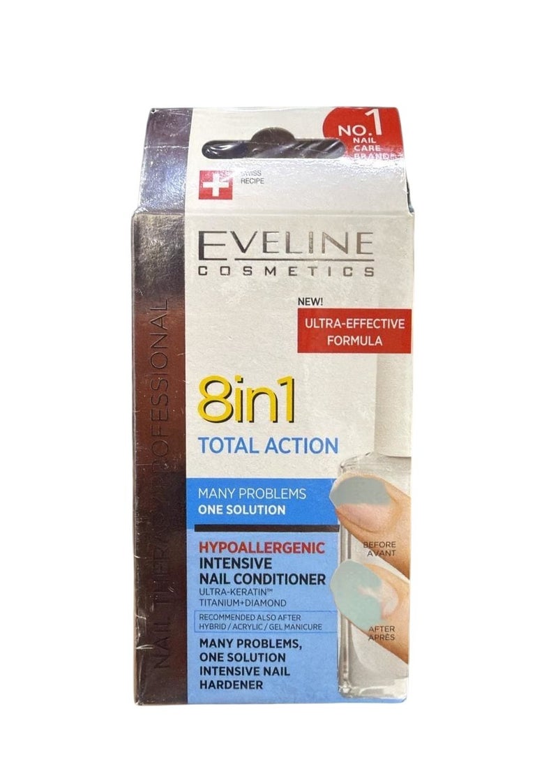 EVELINE COSMETICS Total Action 8 In 1 Intensive Nail Treatment and Conditioner - Image 2