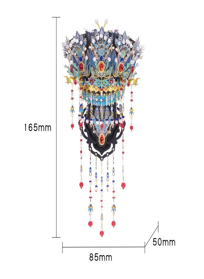MU 3D Metal Puzzle Tiara Crown Fridge Magnets Inlaid Greenstone Models Kits Building 3D Wooden Puzzles, DIY Refrigerator Magnet Craft Work Miniature Building, Birthday Gifts Home Office Room Decor - Image 2