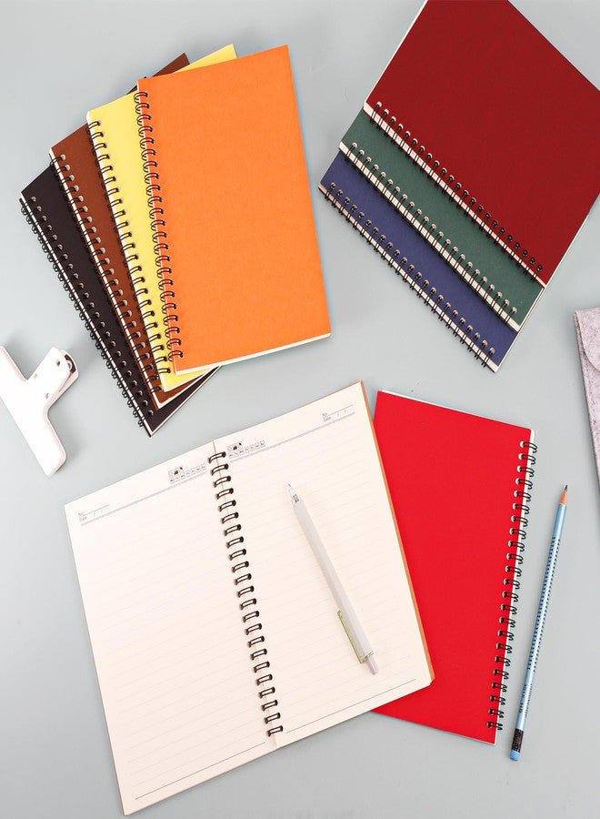 Dyrfolm 18 Pack Spiral Notebook Bulk,A5 Lined Notebooks,8.3 x 5.5 Inch Kraft Cover Notebook,College Ruled Journals Notebooks,Travel Writing Notebooks for Office Supplies,50 Sheets/100 Pages(9 Color) - Image 5