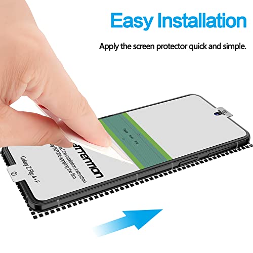 LYWHL 3 Pack for Samsung Galaxy Z Flip 4 Screen Protector, HD Clarity Premium Soft EPU Hydrogel Protective Film for Galaxy Z Flip 4 5G, Anti-Scratch Bubble Free Full Coverage Case Friendly - Image 5