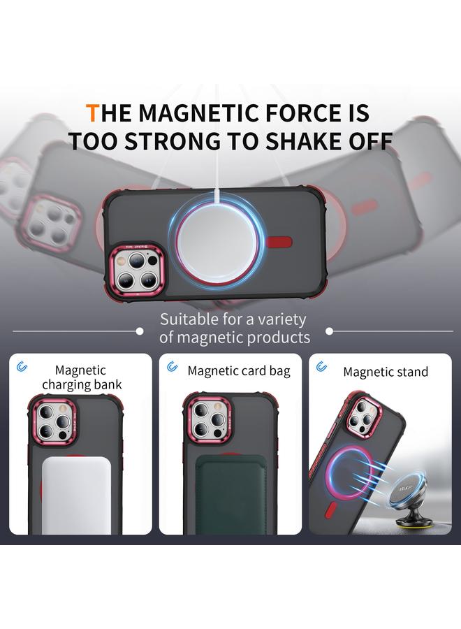 Zaboon Case For iPhone 12 Pro Max Rainbow Series Skin Feel MagSafe Lens Holder Phone Case - Image 3