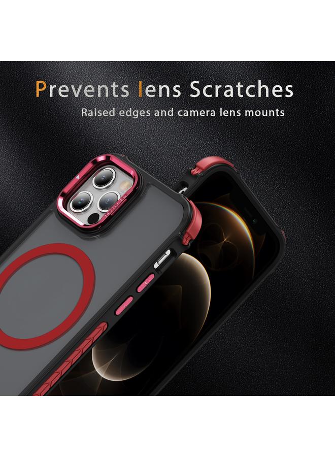 Zaboon Case For iPhone 12 Pro Max Rainbow Series Skin Feel MagSafe Lens Holder Phone Case - Image 4