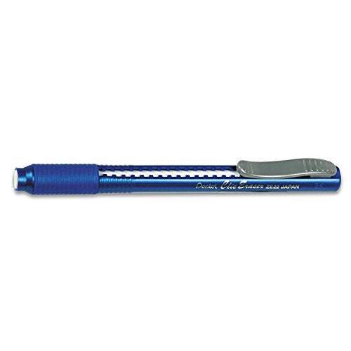 Pentel ZE22C Clic Eraser Pencil-Style Grip Eraser, Blue - Image 5