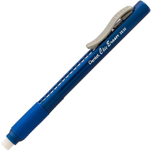 Pentel ZE22C Clic Eraser Pencil-Style Grip Eraser, Blue - Image 4