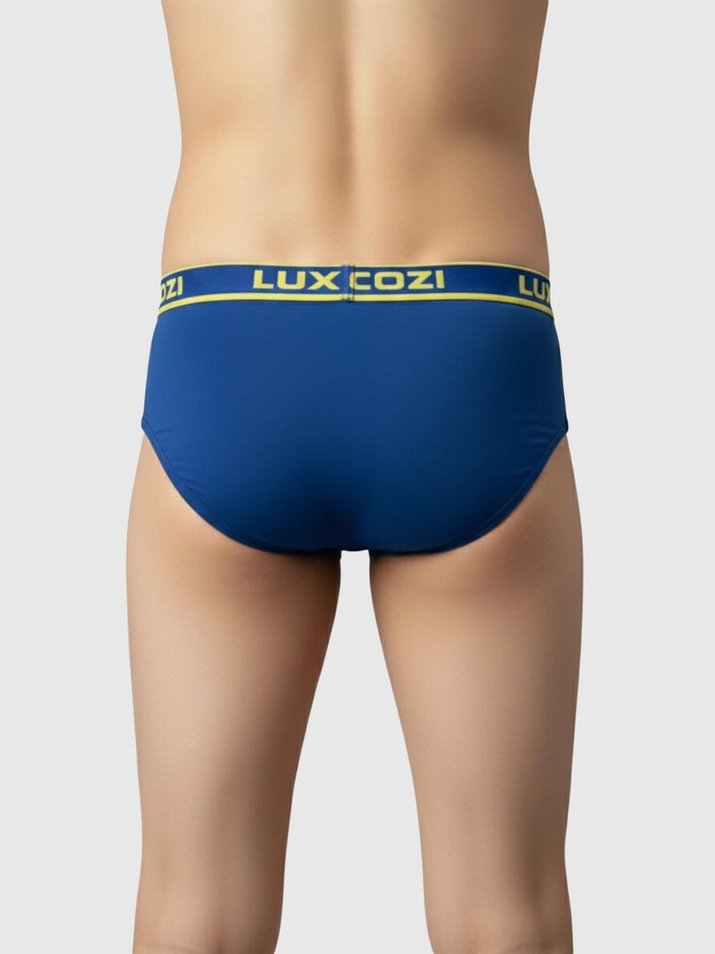 Lux Cozi Boy's Pack of 8 Super Combed Cotton Outer Elastic Solid Brief with Ultra Soft Waistband (Size : 80cm) Multicolour - Image 4
