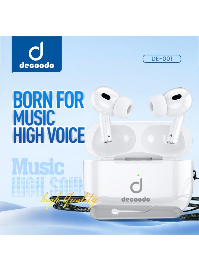 decoodo Decoodo DE-001 Bluetooth Headphones – Wireless V5.3 – White  - Image 2