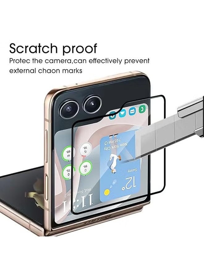 Generic - Screen Protector for Samsung Galaxy Z Flip 6 Front Tempered Glass Full Coverage Screen Guard 9H Hardness Anti Fingerprint Scratch Resistance for Samsung Galaxy Z Flip 6 - Image 1