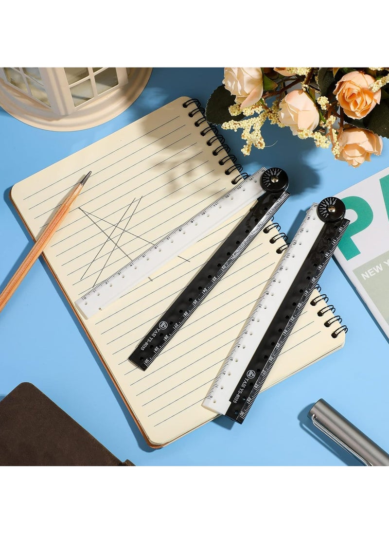 Oasisgalore - Foldable Acrylic Ruler - 11.8 Inch Flexible Geometry Measuring Tool for Drawing (Black & White) - Image 1