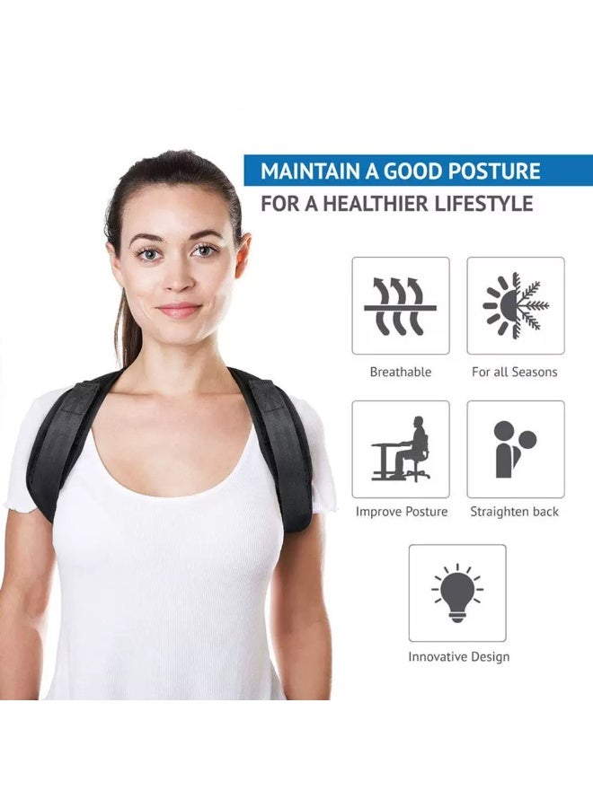 XUN Adjustable Shoulder Support Brace, Posture Corrector, Neck Pain Relief - One Size - For Men And Women - Image 5