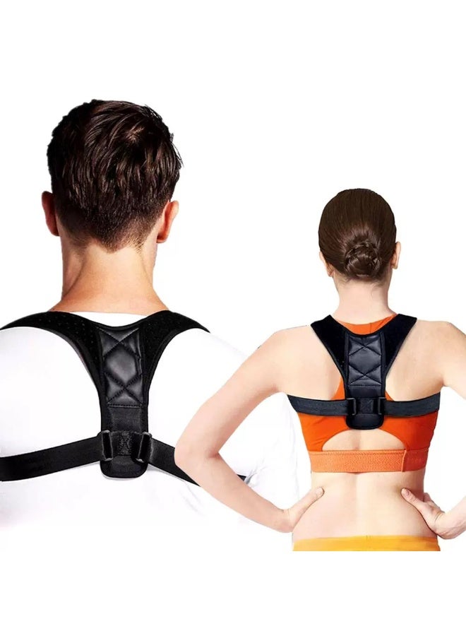 XUN Adjustable Shoulder Support Brace, Posture Corrector, Neck Pain Relief - One Size - For Men And Women - Image 1