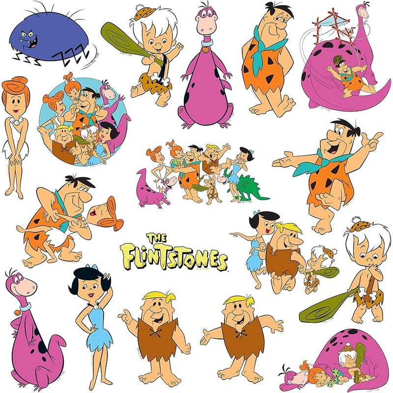 The Flintstones 50ct Vinyl Large Deluxe Stickers Variety Pack - Laptop, Water Bottle, Scrapbooking, Tablet, Skateboard, Indoor/Outdoor - Image 4