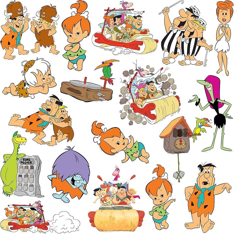 The Flintstones 50ct Vinyl Large Deluxe Stickers Variety Pack - Laptop, Water Bottle, Scrapbooking, Tablet, Skateboard, Indoor/Outdoor - Image 3