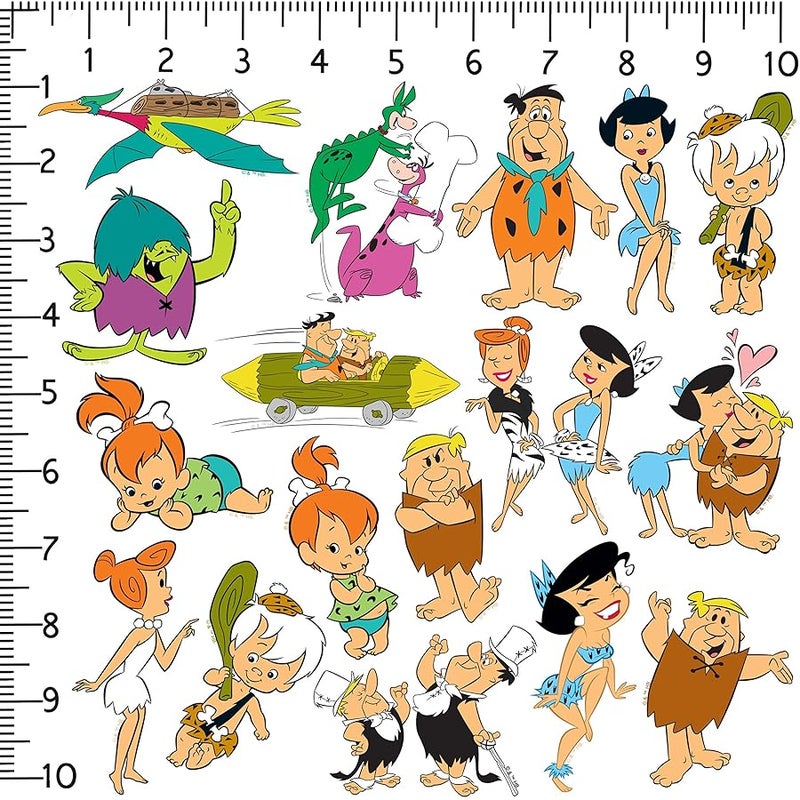 The Flintstones 50ct Vinyl Large Deluxe Stickers Variety Pack - Laptop, Water Bottle, Scrapbooking, Tablet, Skateboard, Indoor/Outdoor - Image 2