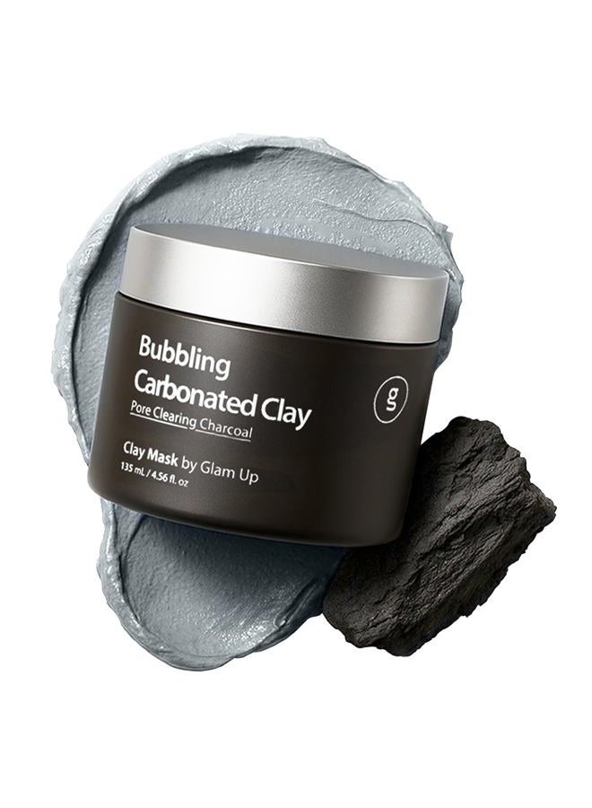 Glam Up قناع الطين الفوار المنظف للوجه - مزيل الرؤوس السوداء، قناع تقشير، تنظيف المسام، تنظيف عميق، قناع طين فوار للتخلص من السموم، نباتي 135 مل (4.56 أونصة سائلة) - Image 1