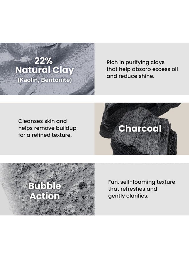 Glam Up قناع الطين الفوار المنظف للوجه - مزيل الرؤوس السوداء، قناع تقشير، تنظيف المسام، تنظيف عميق، قناع طين فوار للتخلص من السموم، نباتي 135 مل (4.56 أونصة سائلة) - Image 5