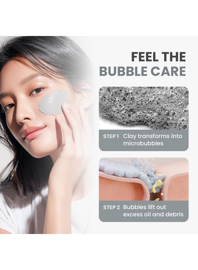 Glam Up قناع الطين الفوار المنظف للوجه - مزيل الرؤوس السوداء، قناع تقشير، تنظيف المسام، تنظيف عميق، قناع طين فوار للتخلص من السموم، نباتي 135 مل (4.56 أونصة سائلة) - Image 3