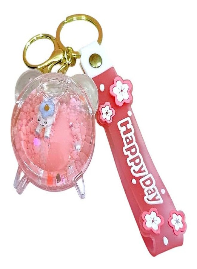 Generic AMANVANI Unicorn Water Glitter Key ring For Girls/Unicorn Key chain For Kids/Stylish Key ring For Girls Boys Car, Office, Home, Door Return Gifts (1 Piece) | Alloy steel - Image 1