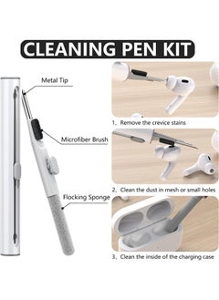 SJet Soft Silicone Protective Case Cover for AirPods Pro 2/Pro with Cleaner Kit and Keychain(Grey)  - Image 3