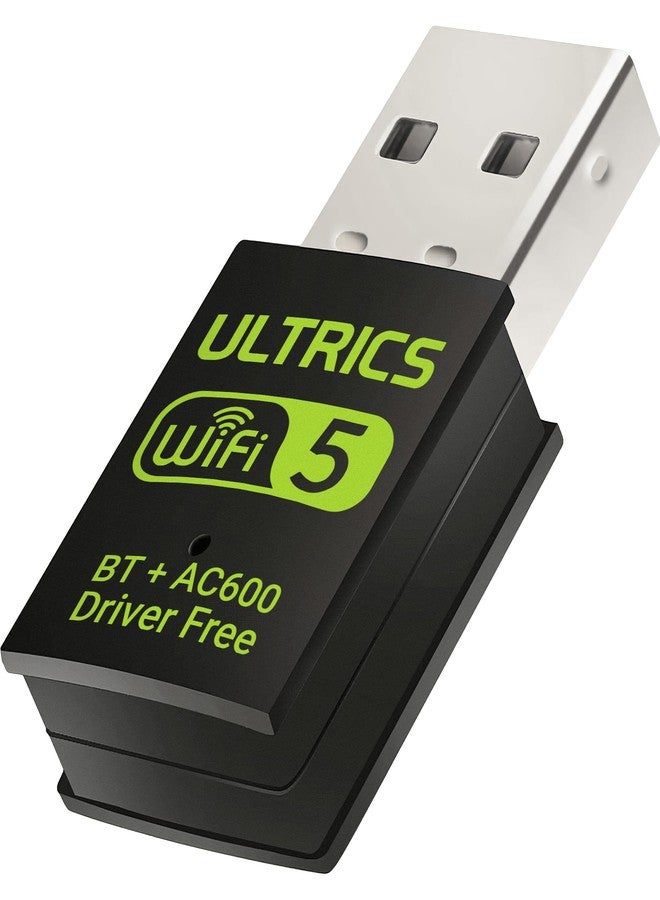ULTRICS محول واي فاي وبلوتوث USB من ULTRICS، مستقبل لاسلكي خارجي ثنائي النطاق 2.4/5 جيجاهرتز بسرعة 600 ميجابت في الثانية، دونجل واي فاي صغير لأجهزة الكمبيوتر/اللابتوب/المكتبي، متوافق مع أنظمة التشغيل ويندوز 11/10/8.1/ماك أو إس - Image 1