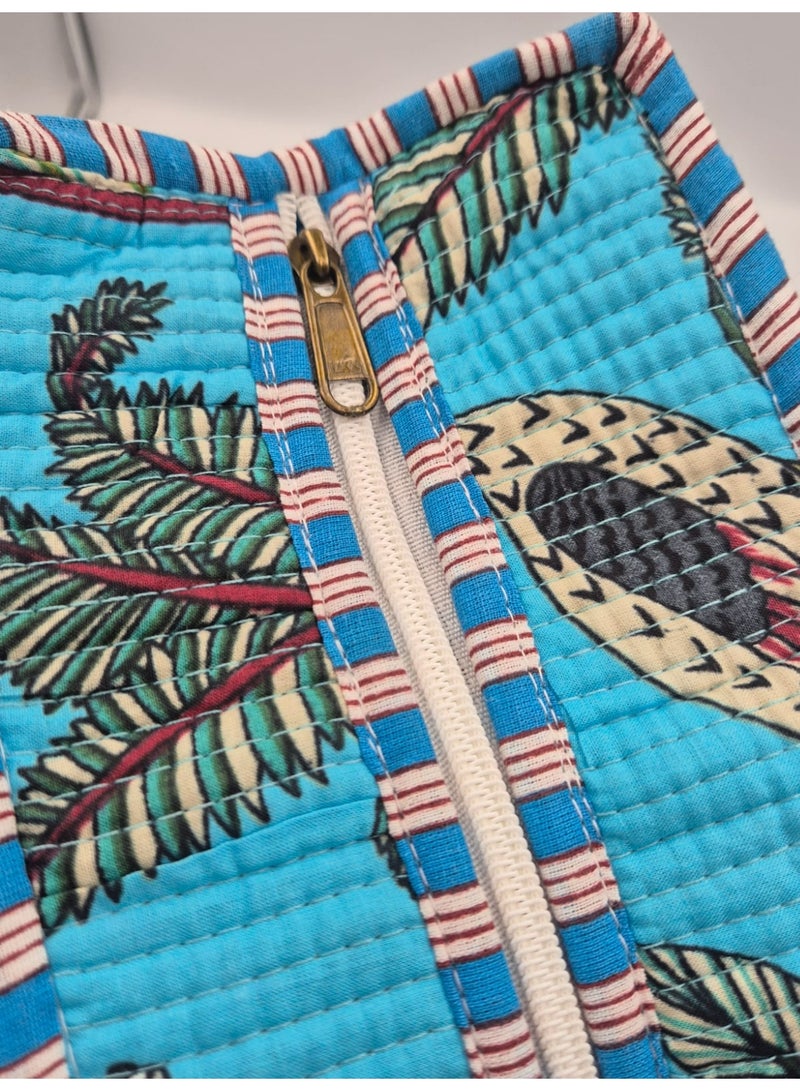 Passion District Cotton lined bag that you can use as a shopping bag,market bag,or beach bag blue color - Image 2