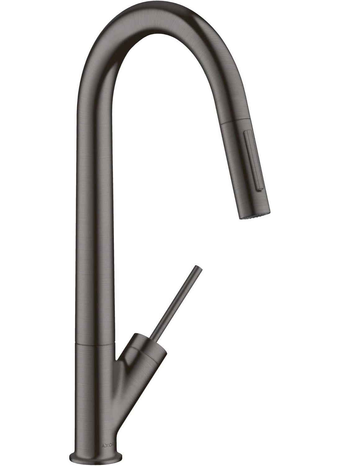 AXOR AXOR 10821341 Starck HighArc 2Spray Pull Brushed Black Chrome 175 GPM Kitchen Faucet  - Image 1