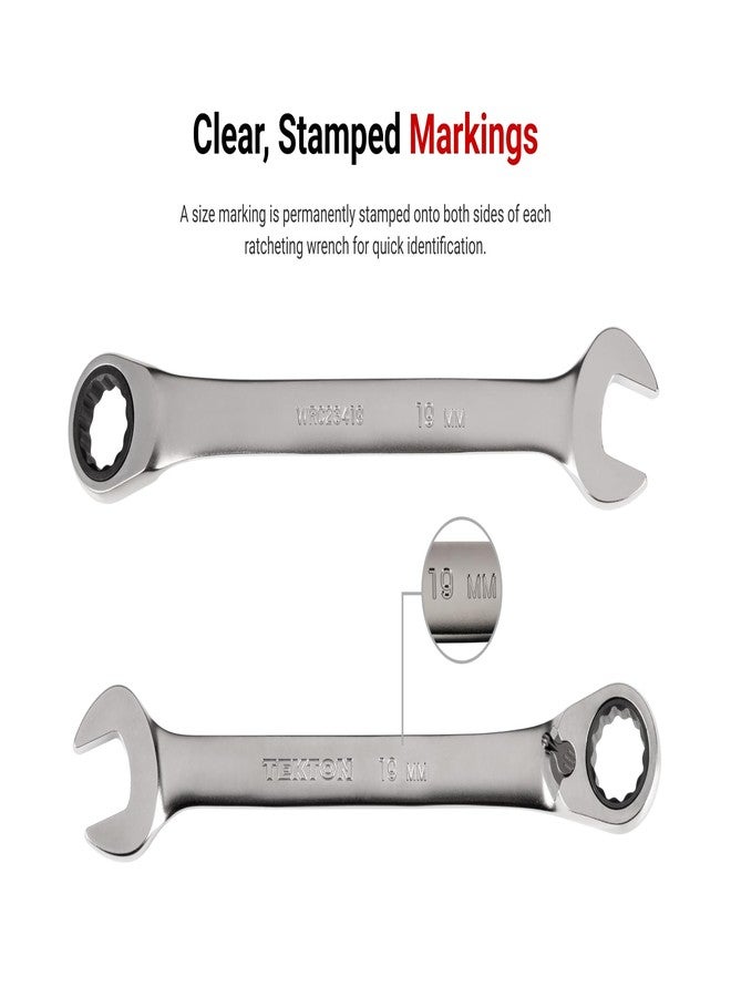 TEKTON 10 mm Reversible 12-Point Ratcheting Combination Wrench | WRC23410 - Image 5