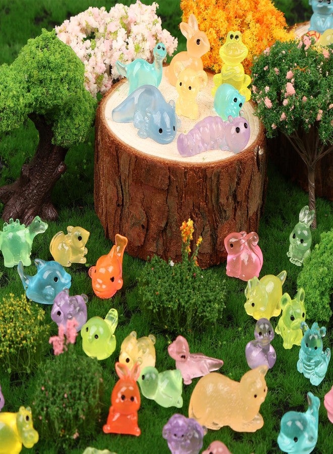Yonseng 100 Pcs Mystery Bag Mini Resin Animals Glow in The Dark Blind Bag Party Favors Animal Resin Models for Fairy Garden Random Design - Image 3