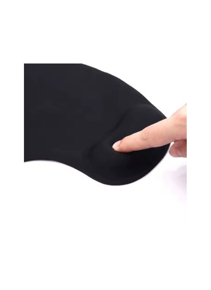 Silicon Mouse Pad with Wrist Support - Ergonomic Design, Non-Slip PU Base, Perfect for Office & Gaming