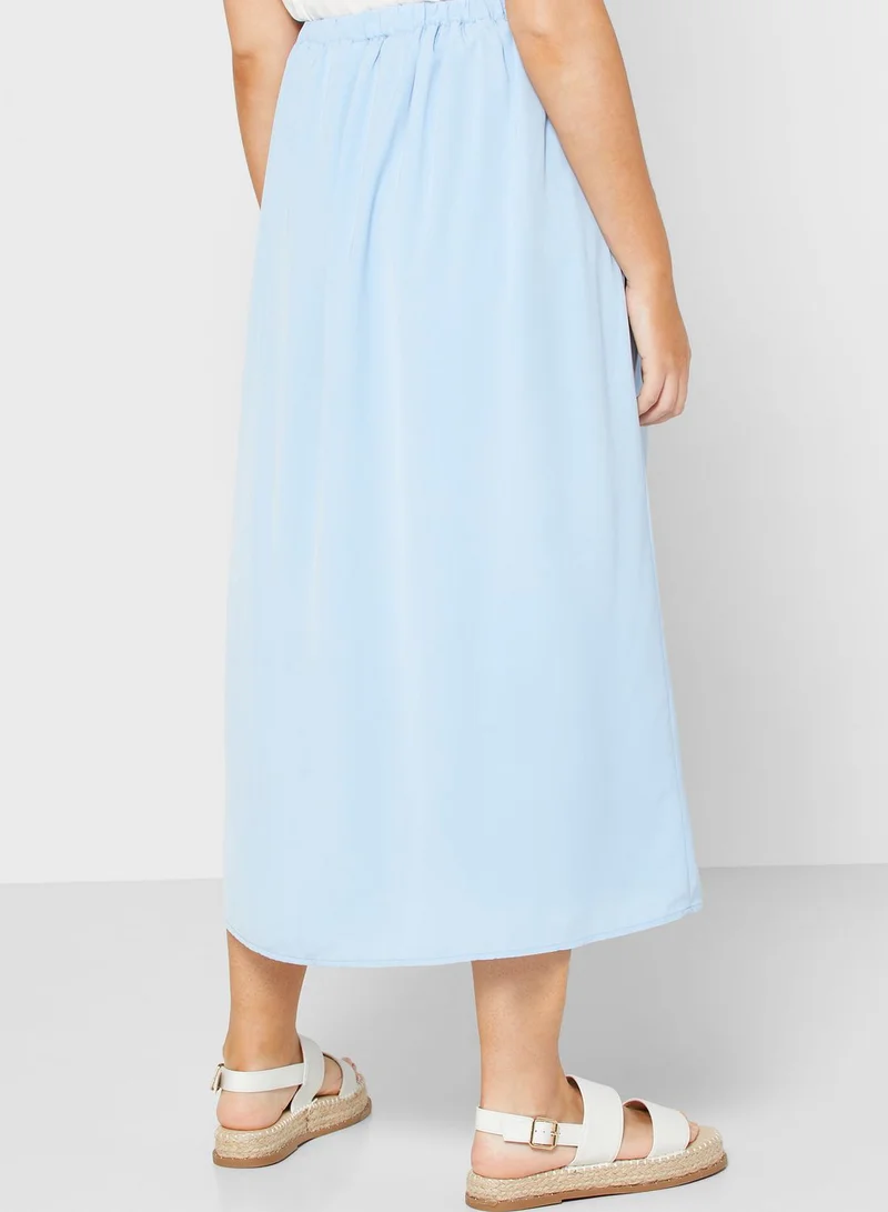 ONLY Solid Midi Skirt