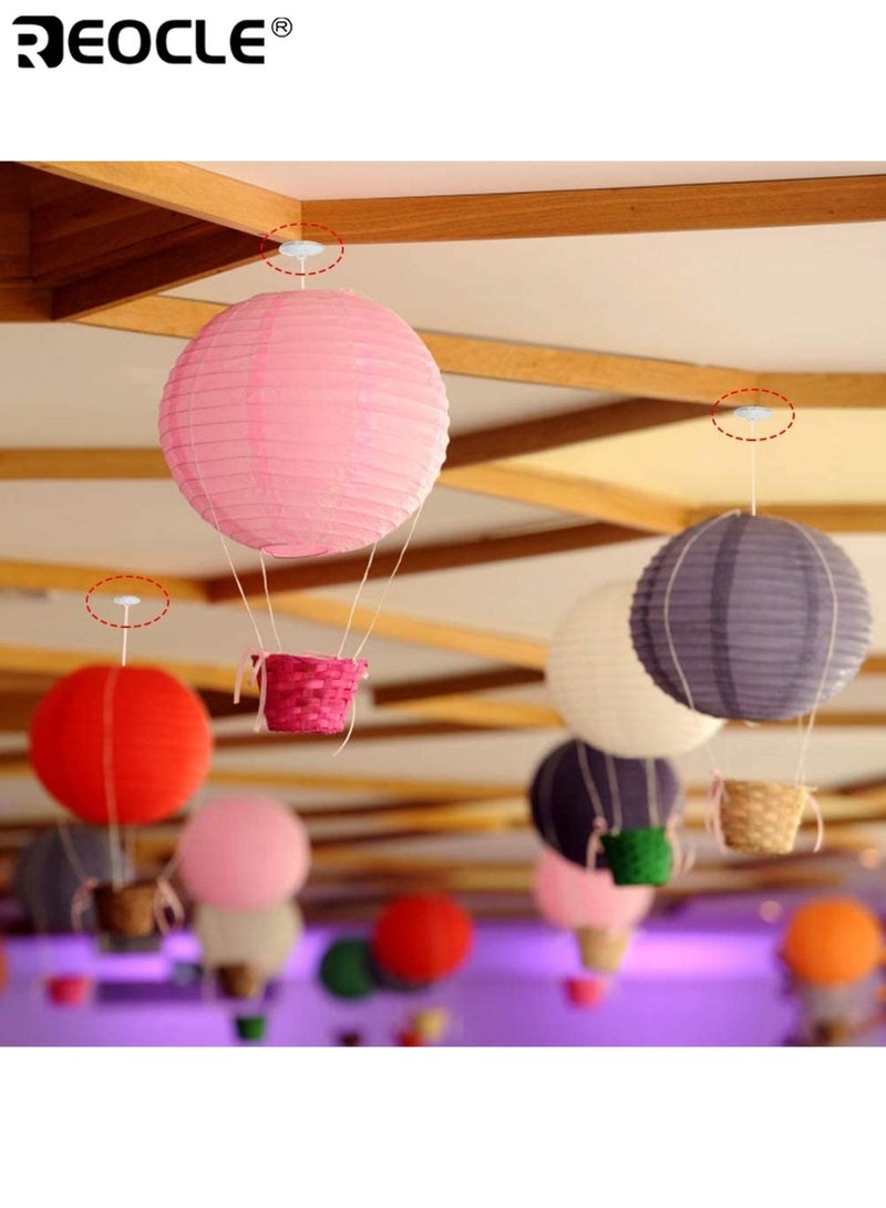 REOCLE 100PCS Self Adhesive Hooks with Hanging Rings Heavy Duty Wall Hooks Without Drilling Clear Stick On Hooks for Kitchen Bathroom Wall Door Ceiling to Hang Towels Clothes and Decorations - Image 2