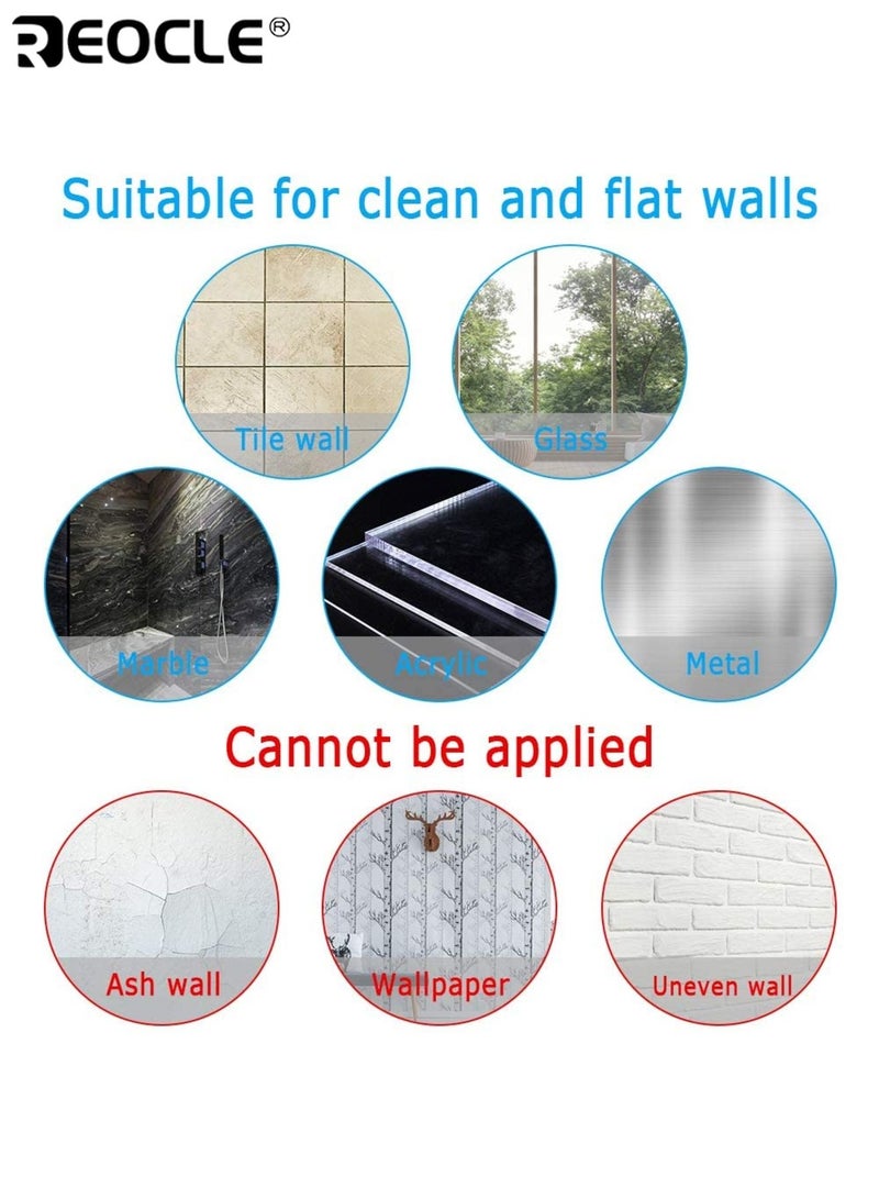 REOCLE 100PCS Self Adhesive Hooks with Hanging Rings Heavy Duty Wall Hooks Without Drilling Clear Stick On Hooks for Kitchen Bathroom Wall Door Ceiling to Hang Towels Clothes and Decorations - Image 5