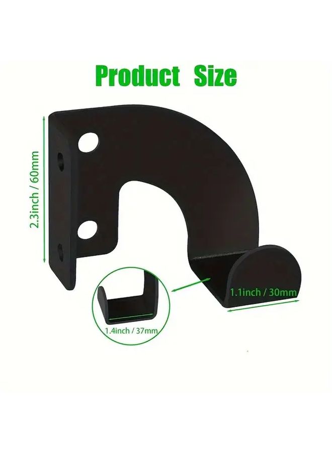 Black Metal Wall Mounted Saw Hanger 2 Pack Garden Garage Tool Storage Organizer - Image 3
