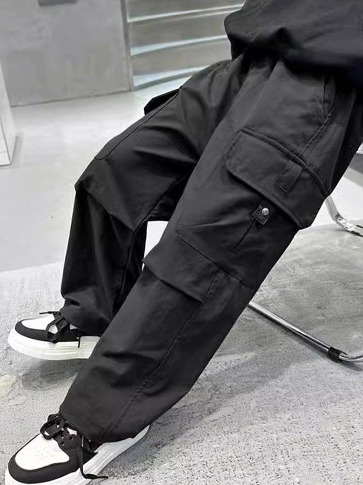 Boys' Tooling Pants Pants Children'S Big Boys Trousers Leg-Binding Sports Pants Tooling Pants Trendy - Image 4