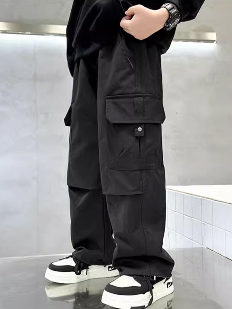 Boys' Tooling Pants Pants Children'S Big Boys Trousers Leg-Binding Sports Pants Tooling Pants Trendy - Image 5