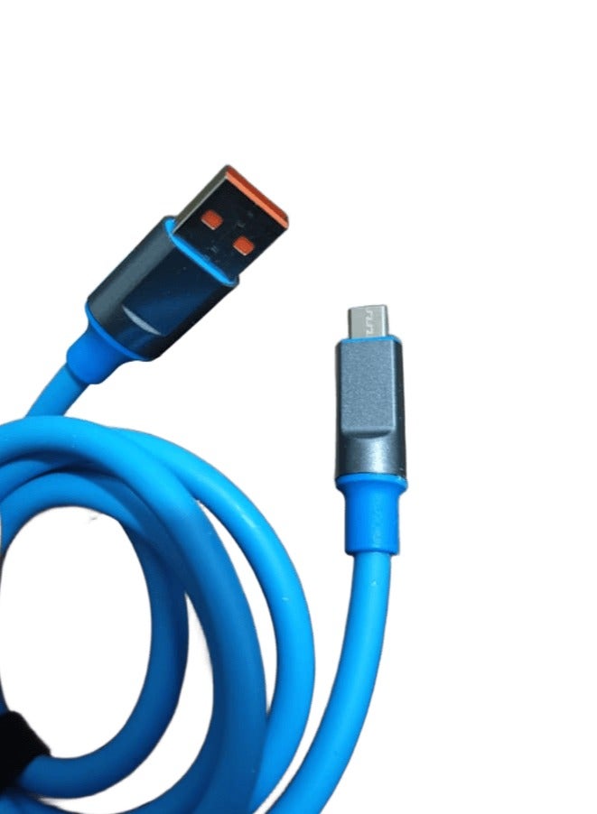 كابل الشحن CA-03 مصمم لتوفير شحن سريع وآمن لجميع أجهزة Micro USB. يتميز بقوة خرج تصل إلى 3 أمبير (3A)، مما يضمن شحنًا ونقل بيانات أسرع. - Image 2