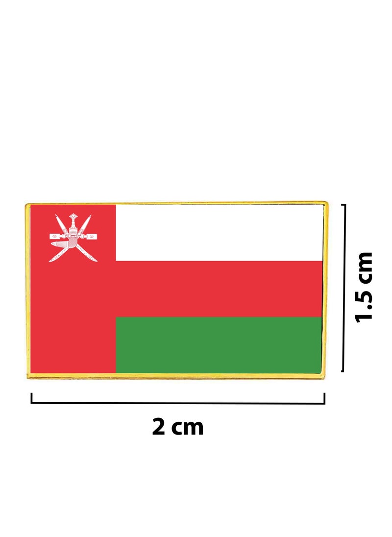 PRINTSHOP4ME - Oman National Flag Lapel Pins and Brooch Badge to show your patriotism for Oman Square Badge - Image 1