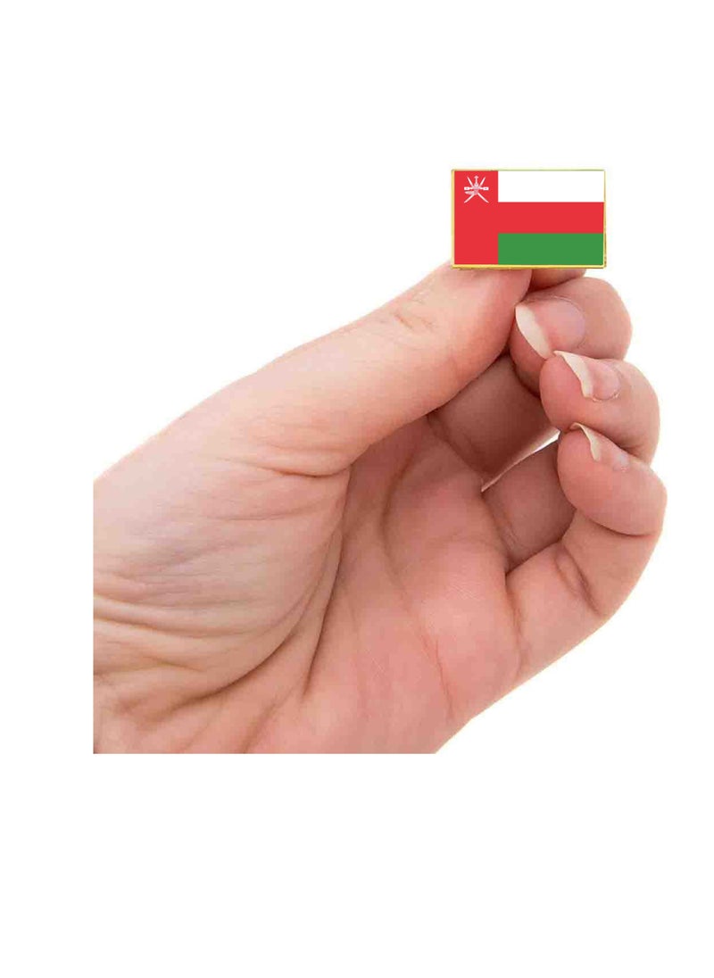 PRINTSHOP4ME - Oman National Flag Lapel Pins and Brooch Badge to show your patriotism for Oman Square Badge - Image 1