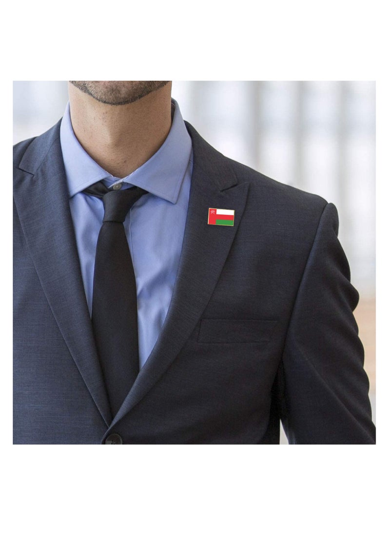 PRINTSHOP4ME - Oman National Flag Lapel Pins and Brooch Badge to show your patriotism for Oman Square Badge - Image 1