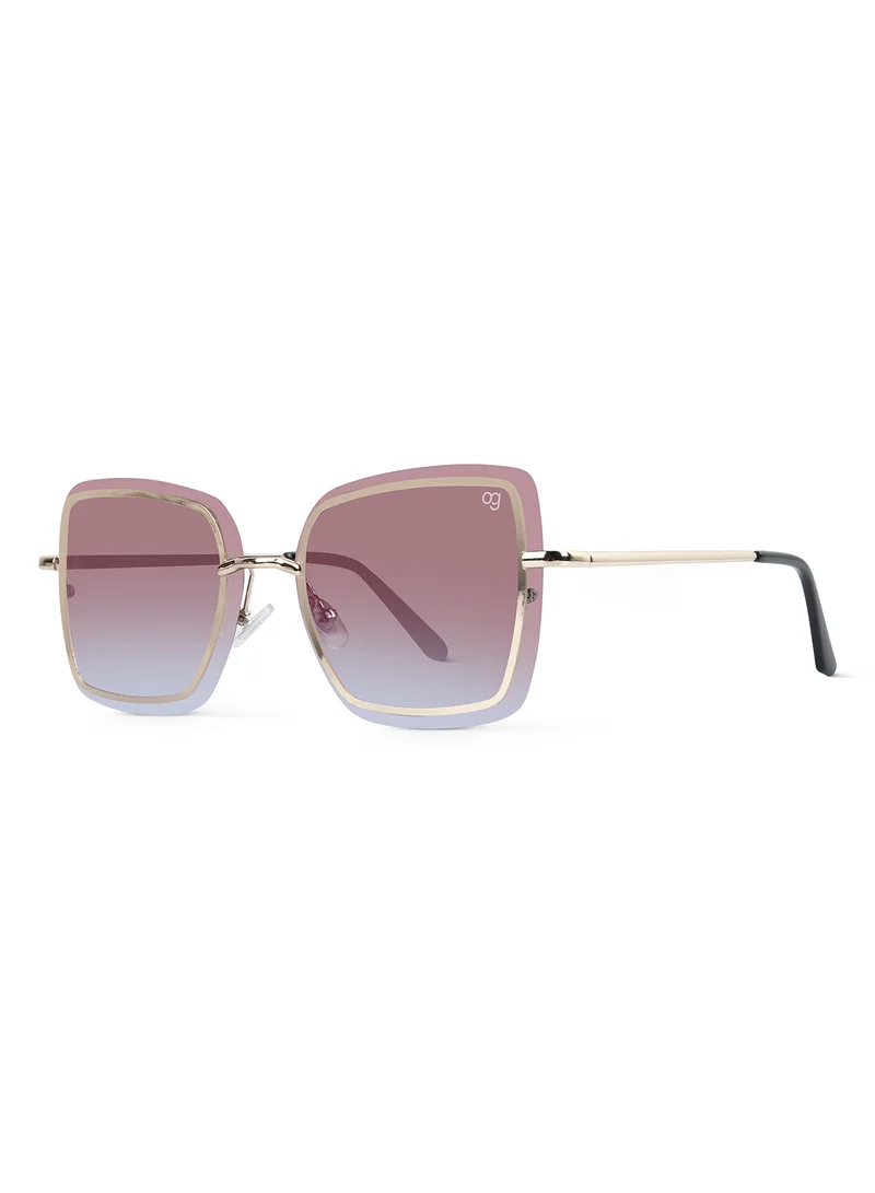 Woggles  Latest & Stylish UV Protected Gradient Purple Square Sunglasses for Women  | Best Price UAE