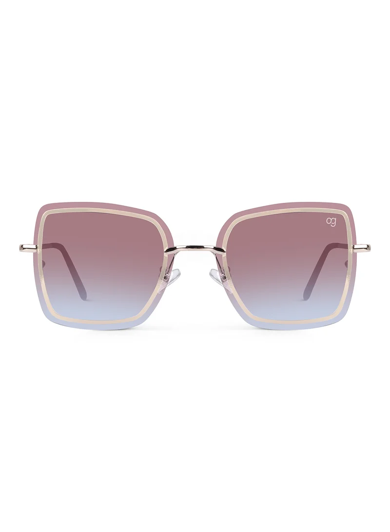 Woggles  Latest & Stylish UV Protected Gradient Purple Square Sunglasses for Women  | Best Price UAE