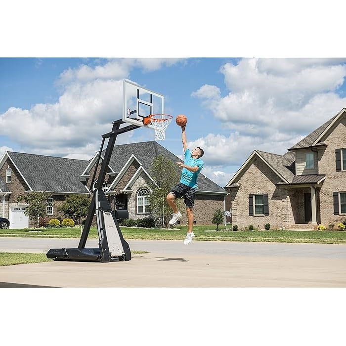 Spalding Beast JR. 54 Inches Glass Basketball Backboard and Hoop - Image 1