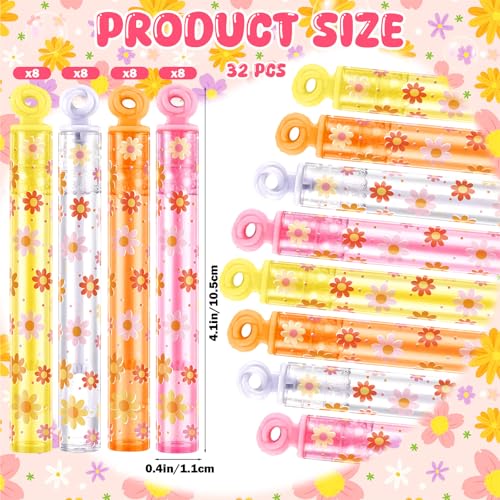 Rotatingpals 32 Pcs Hippie Daisy Bubble Wands Daisy Bubble Wand Groovy Party Favors for Adult Summer Activity Birthday Party Goodie Bag Stuffers Gifts Wedding Supplies - Image 5