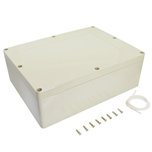 LeMotech Waterproof Dustproof IP65 ABS Plastic Junction Box Universal Electric Project Enclosure Pale Gray 12.6 x 9.45 x 4.33 inch (320 x 240 x 110 mm) - Image 1